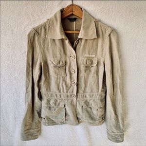 3/$25 J.Crew linen/silk mix Utility jacket
